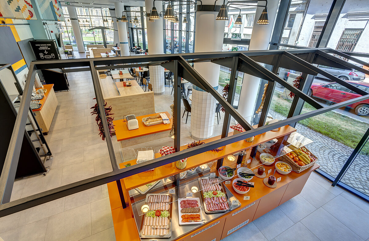 Sala colazione MEININGER Budapest Great Market Hall